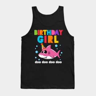 Birthday Girl Shark Doo T-shirt Funny Birthday girl doo gift tee Tank Top